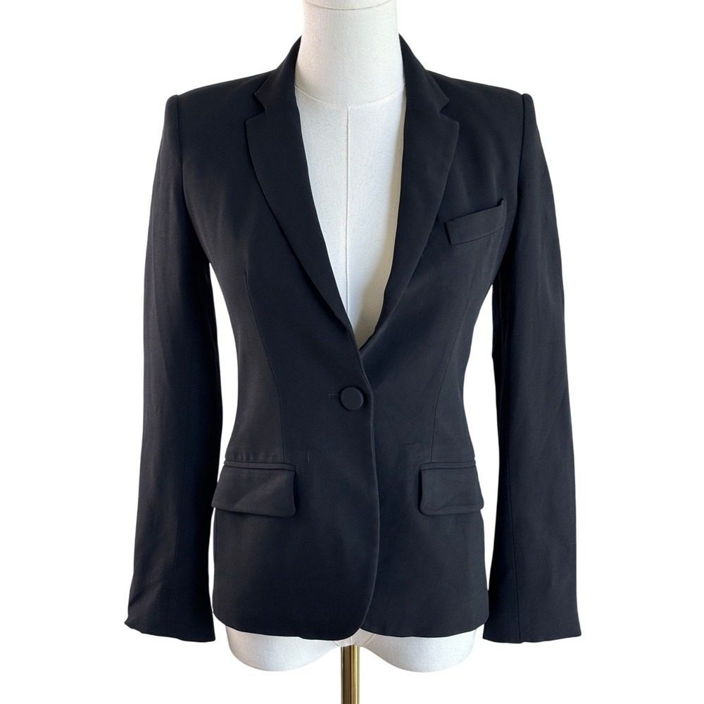 La Perla Blazer Black Womens Size 38 US 2 Italian Tailored Single Button Jacket